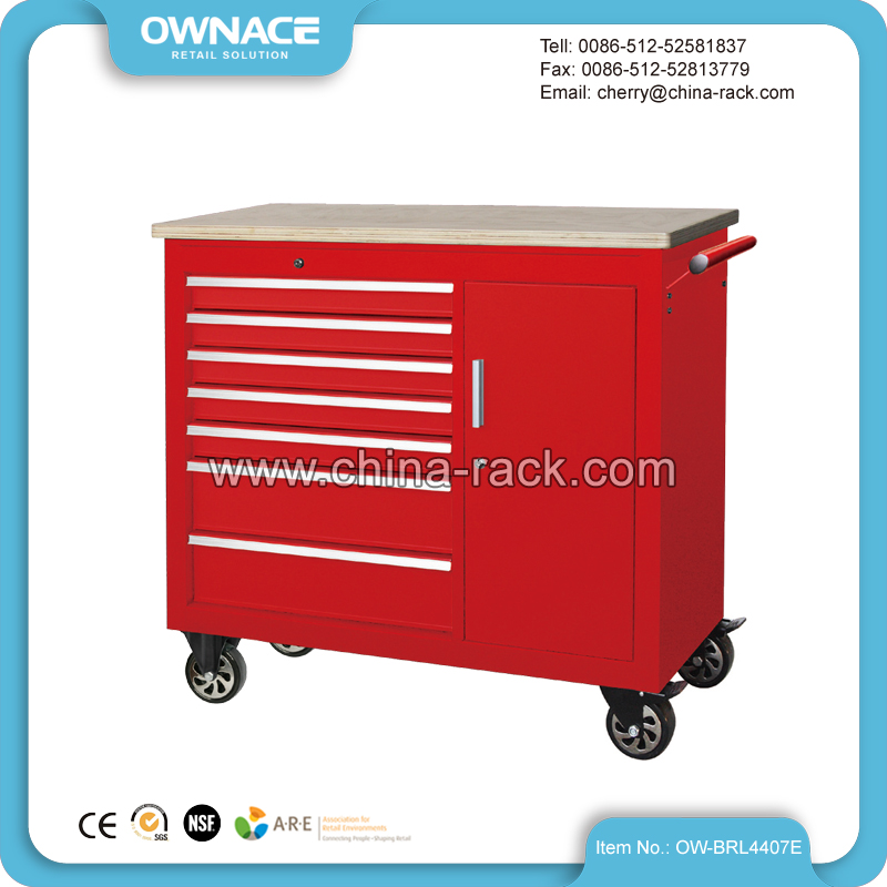 Ow Brl4407e Heavy Duty Roller Storage Cabinet With Wood Top Buy